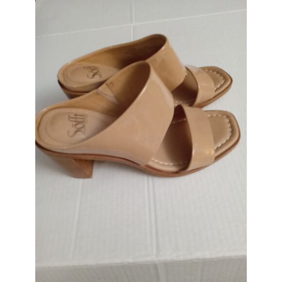 NWOT Sofft Women's Size 8.5 Sheila Leather Dress Slide in Caramel. Dressy - Picture 3 of 11